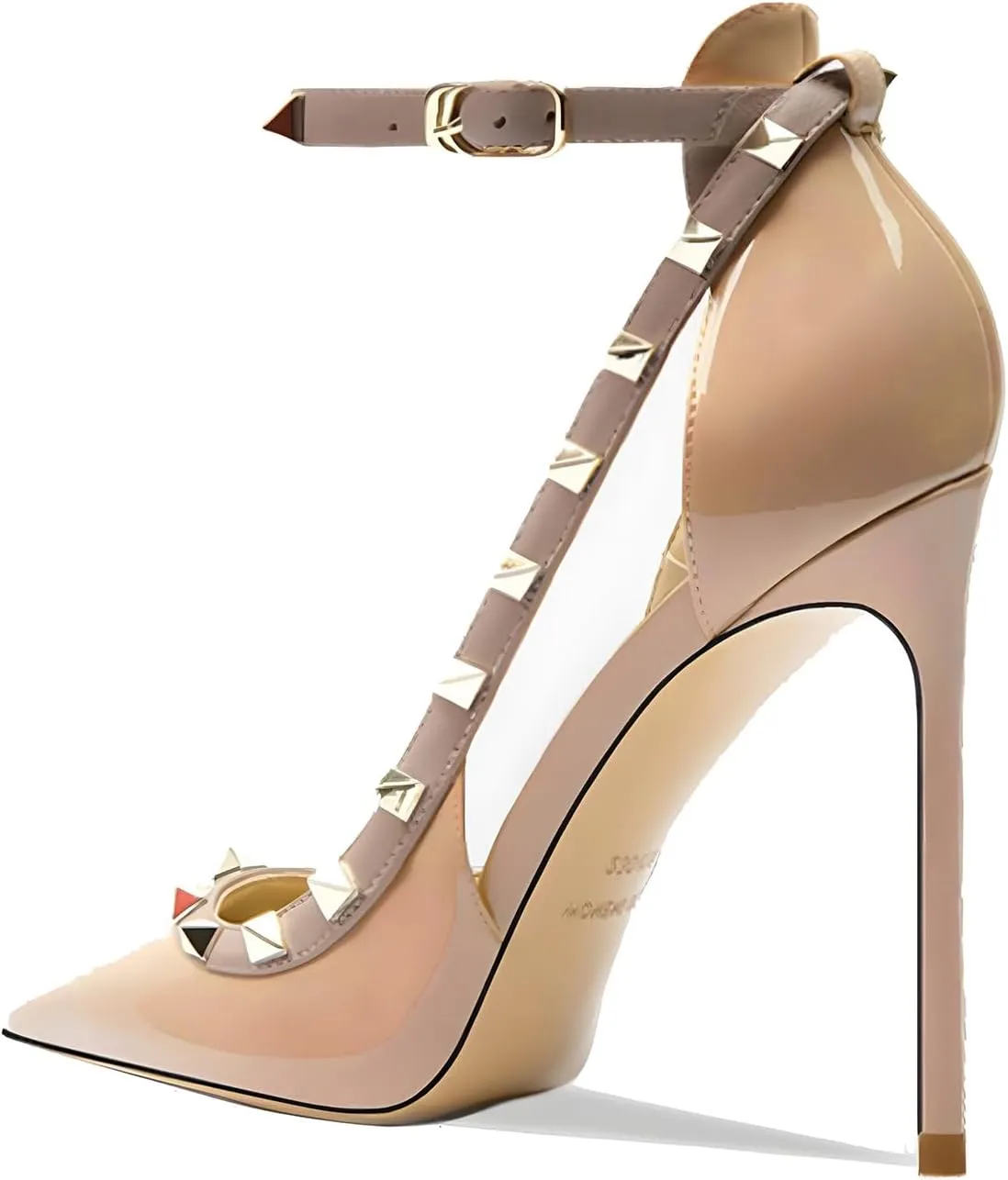 Women's Pointed-Toe Bag-Toe Strappy High-Heeled Shoes Sexy Stiletto Pumps
