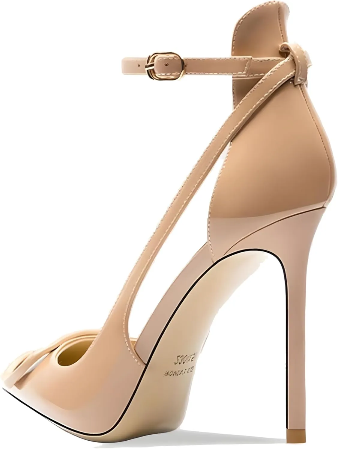 Women's Pointed-Toe Bag-Toe Strappy High-Heeled Shoes Sexy Stiletto Pumps