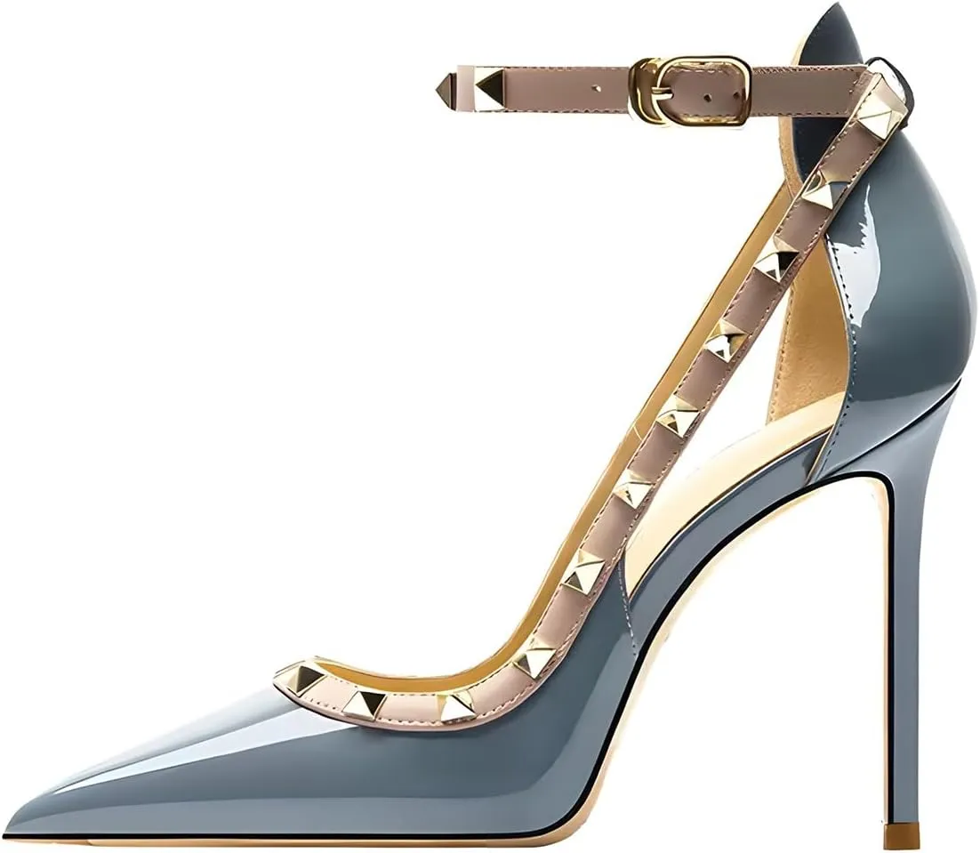 Women's Pointed-Toe Bag-Toe Strappy High-Heeled Shoes Sexy Stiletto Pumps