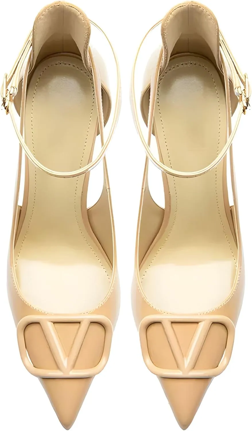 Women's Pointed-Toe Bag-Toe Strappy High-Heeled Shoes Sexy Stiletto Pumps