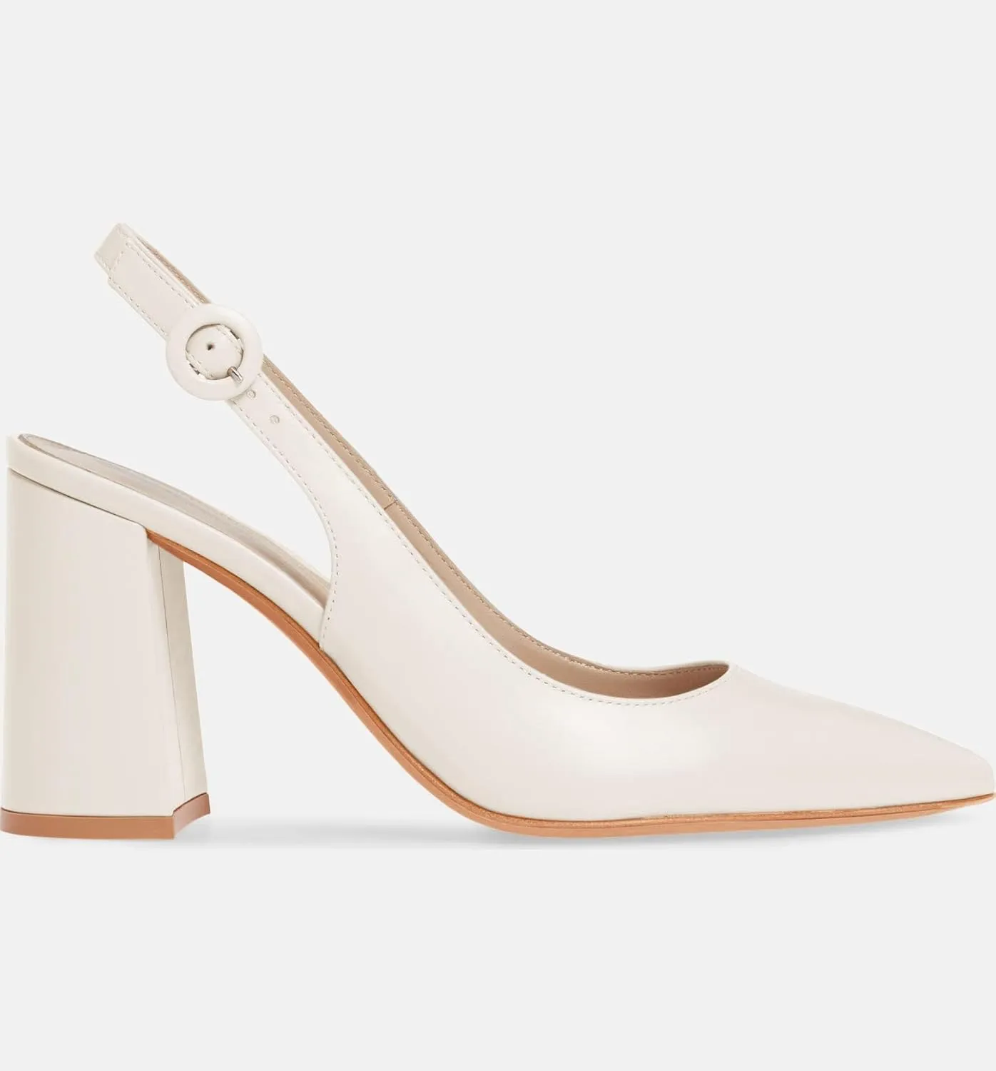 Women's Pointed Toe Block Heel Pumps Slingback Chunky Heel Slip On Work Party Dress Shoes