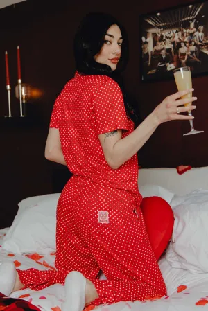 Women's Red Milton Pajama Pants