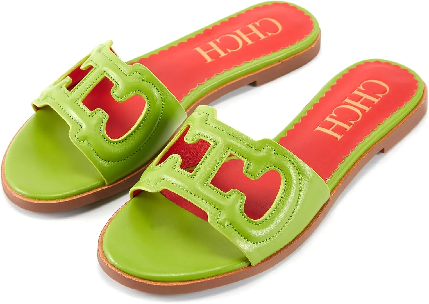 Women's Sandals Comfortable Open Toed Flat Slippers Beach Vacation Sandals Hollowed Out Design