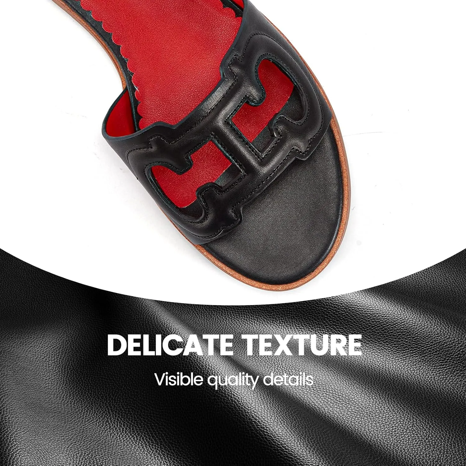 Women's Sandals Comfortable Open Toed Flat Slippers Beach Vacation Sandals Hollowed Out Design