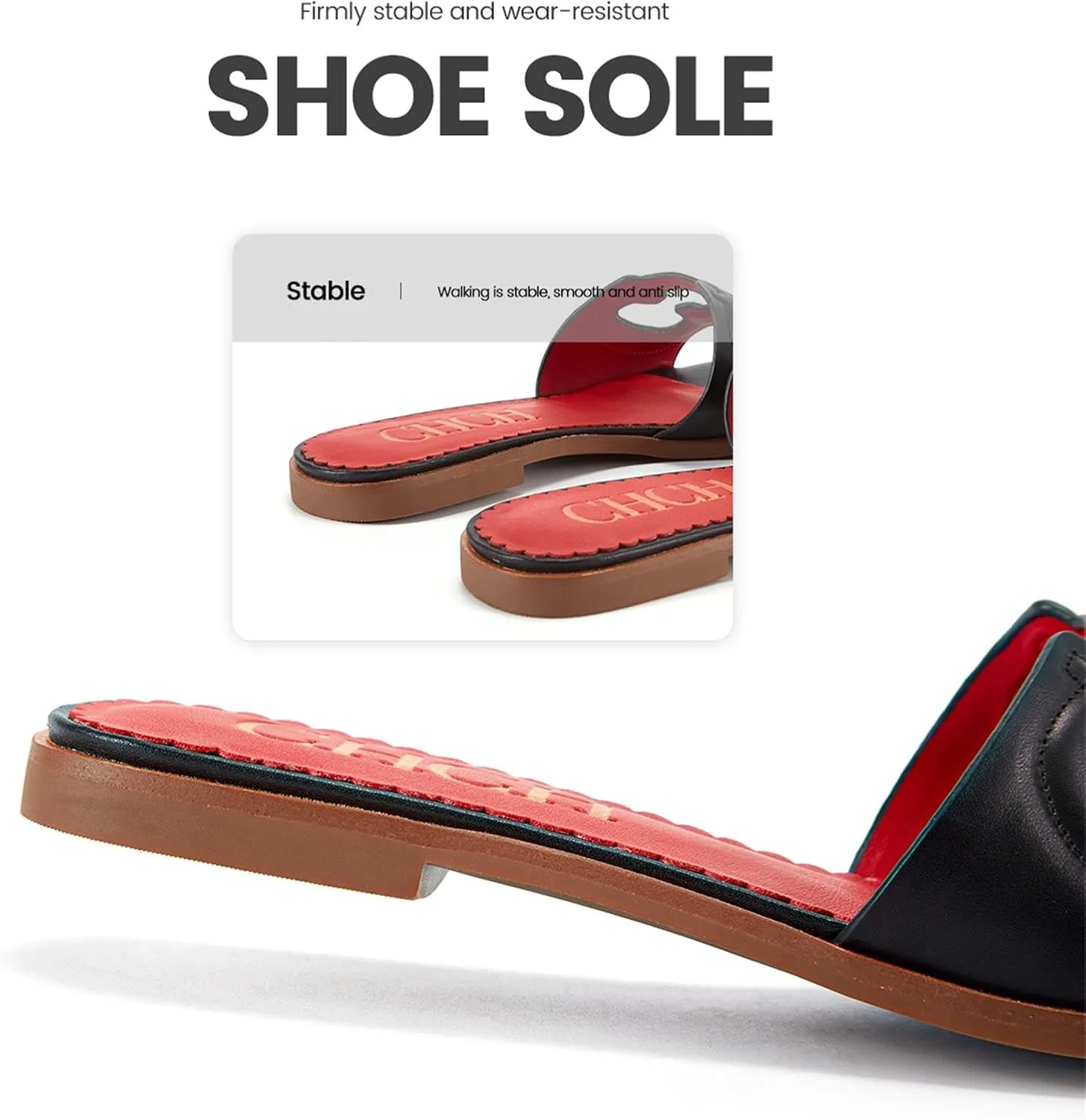 Women's Sandals Comfortable Open Toed Flat Slippers Beach Vacation Sandals Hollowed Out Design
