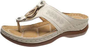 Womens Sandals with Arch Support Hiking Flip Flops Beach Dressy Wedge Shoes Comfortable Arch Support Orthopedic Sandal 2025 Summer Comfortable Orthotic Shoe Orthopedic for Woman