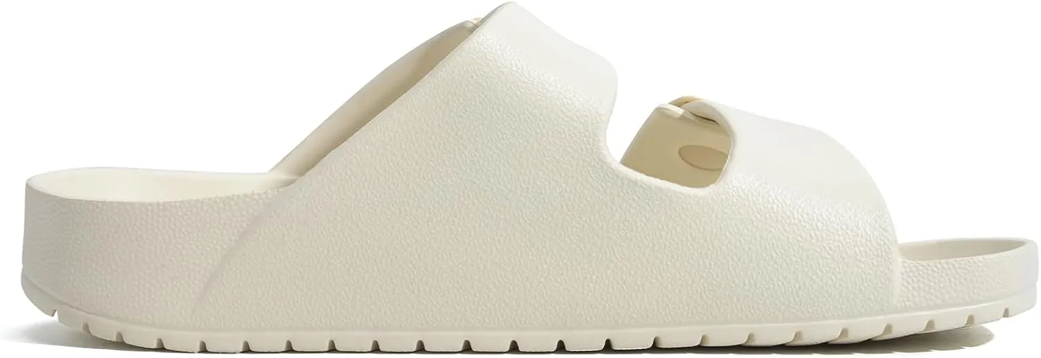 Womens Slide Sandals Arch Support Sandals Adjustable Strap Soft Sole Orthopedic Footbed Slides