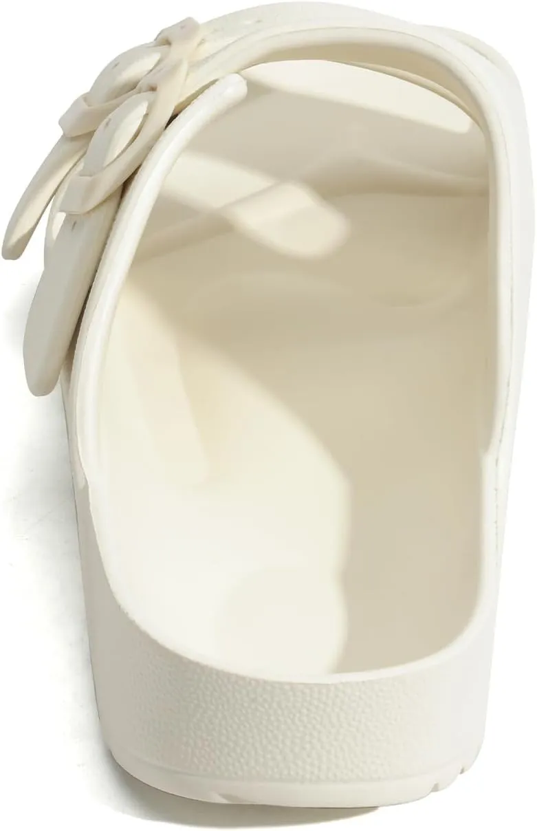Womens Slide Sandals Arch Support Sandals Adjustable Strap Soft Sole Orthopedic Footbed Slides