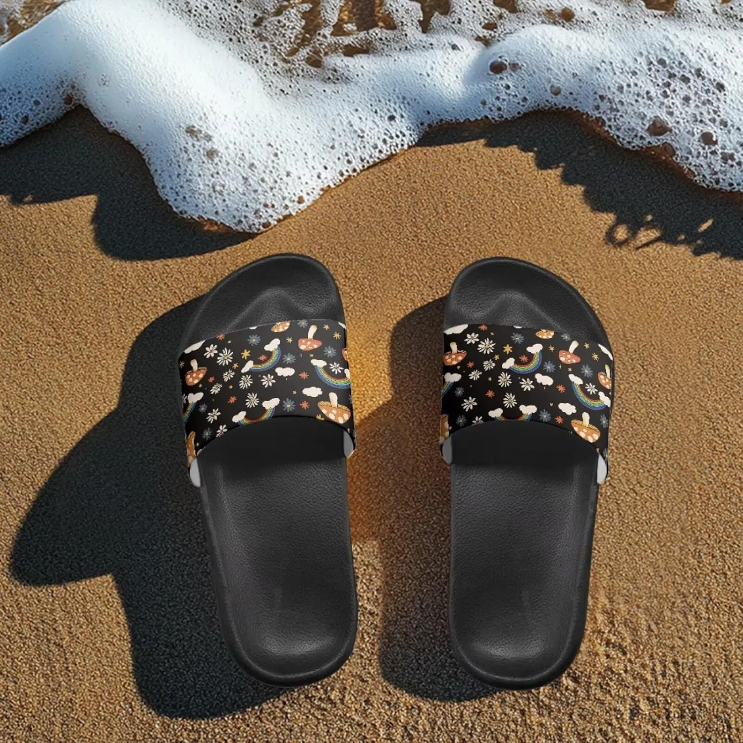 Women's Slide Sandals Casual Beach Pool Sandals Anti Slip Indoor & Outdoor Slide Slippers