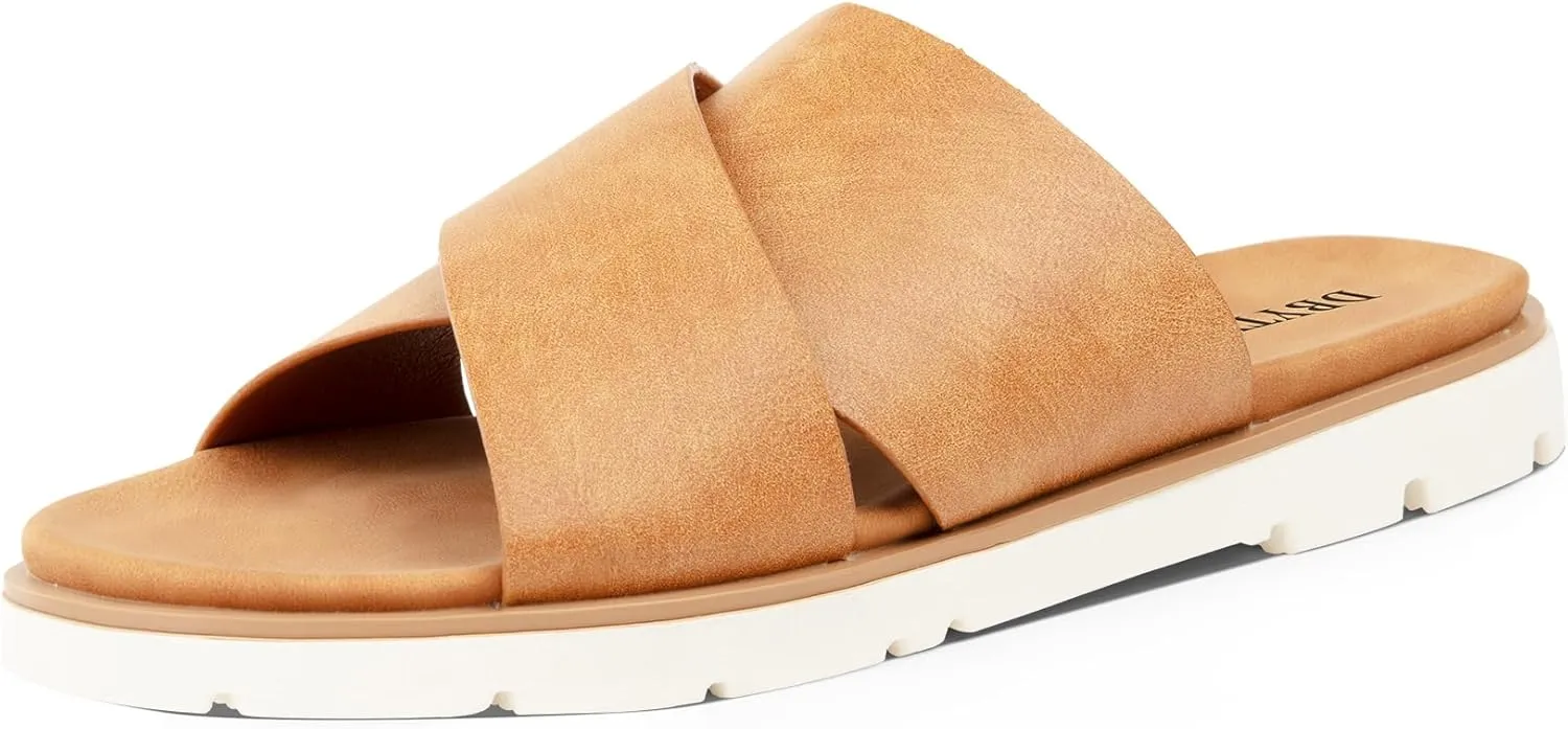 Women's Slide Sandals Summer Flat Casual Beach Shoes