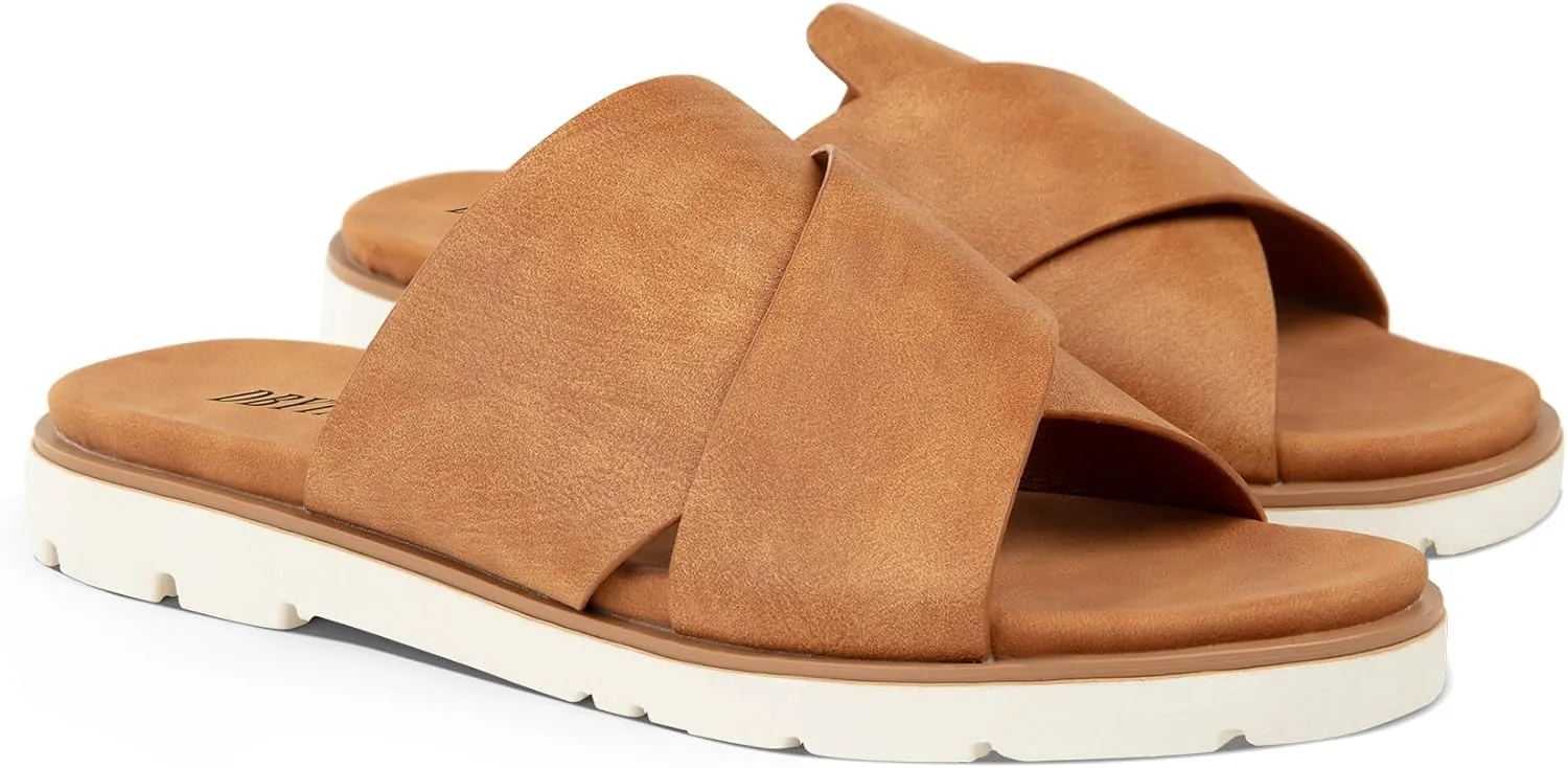 Women's Slide Sandals Summer Flat Casual Beach Shoes