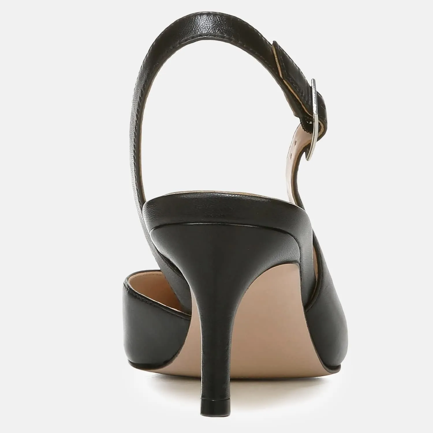 Womens Slingback Heels Low Kitten Pumps Pointed Toe Stiletto Elegant Office Dress Shoes