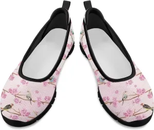 Women's Slip on Loafer Shoes Mesh Casual Ballet Flat Walking Sneakers Knit Round Toe Casual Shoes