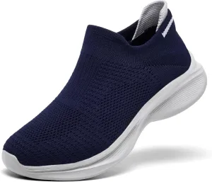 Women’s Slip on Walking Shoes Breathable Comfort Lightweight Sock Shoe Non Slip Work Shoes Fashion Running Tennis Sneakers