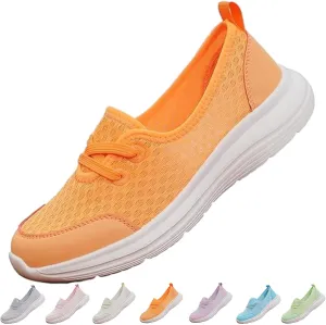 Women's Soft Sole Mesh Comfort Orthopedic Shoes, Casual Slip-on Shoes, Low-top Flat Arch Support Walking Shoes
