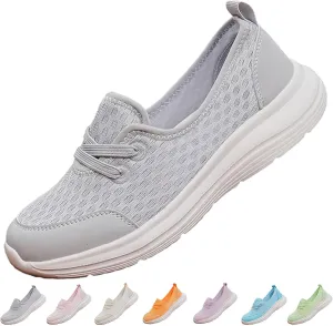 Women's Soft Sole Mesh Comfort Orthopedic Shoes, Casual Slip-on Shoes, Low-top Flat Arch Support Walking Shoes