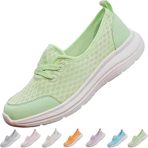 Women's Soft Sole Mesh Comfort Orthopedic Shoes, Comfortable Walking Shoes Women Arch Support, Casual Slip-on Shoes, Low-top Flat Arch Support Walking Shoes