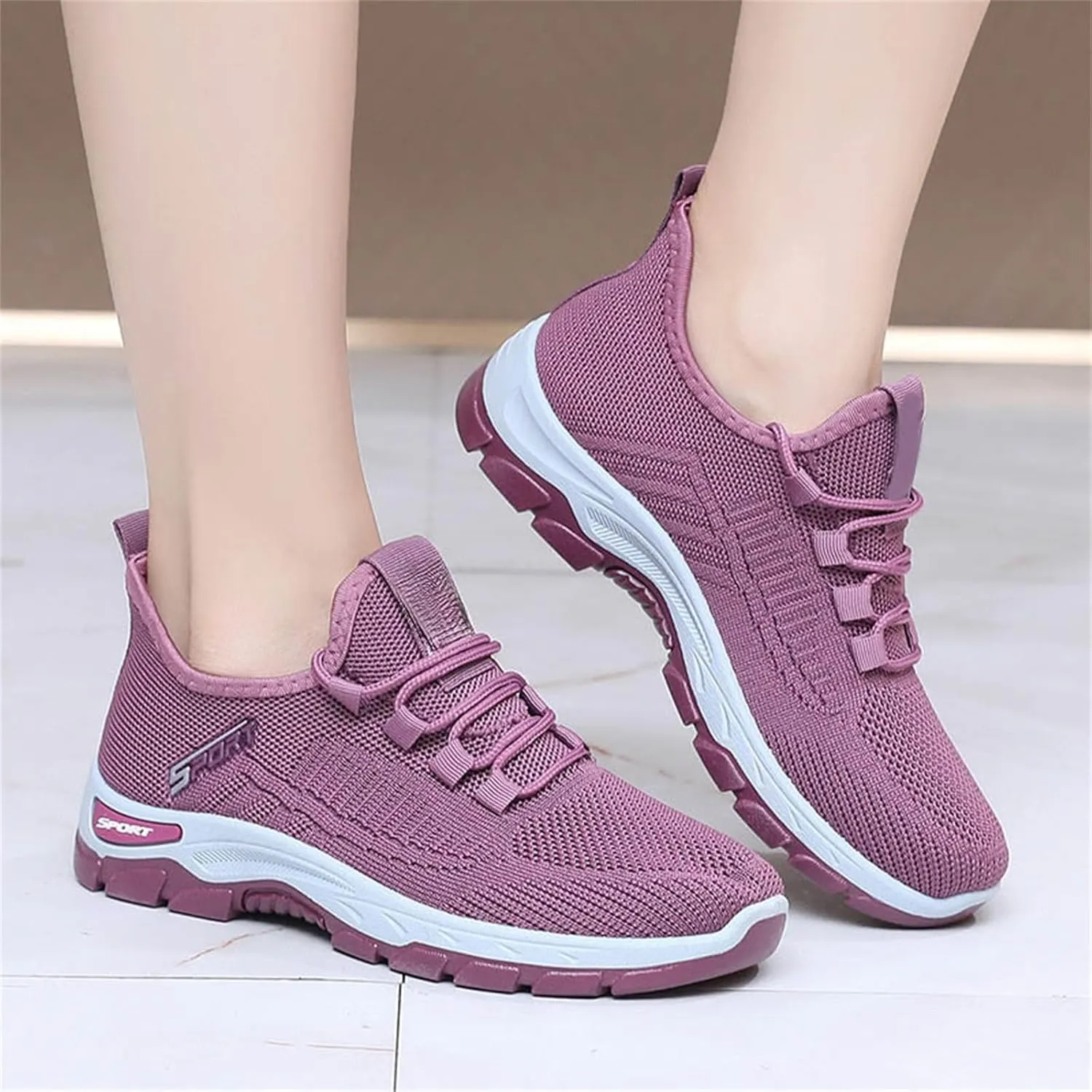 Women's Summer Breathable Walking Non Slip Sneakers Running Shoes Arch Support Walking Shoes Tennis Diabetes Breathable Gym Workouts Sneakers Lightweight Sports Fashion Casual Shoe