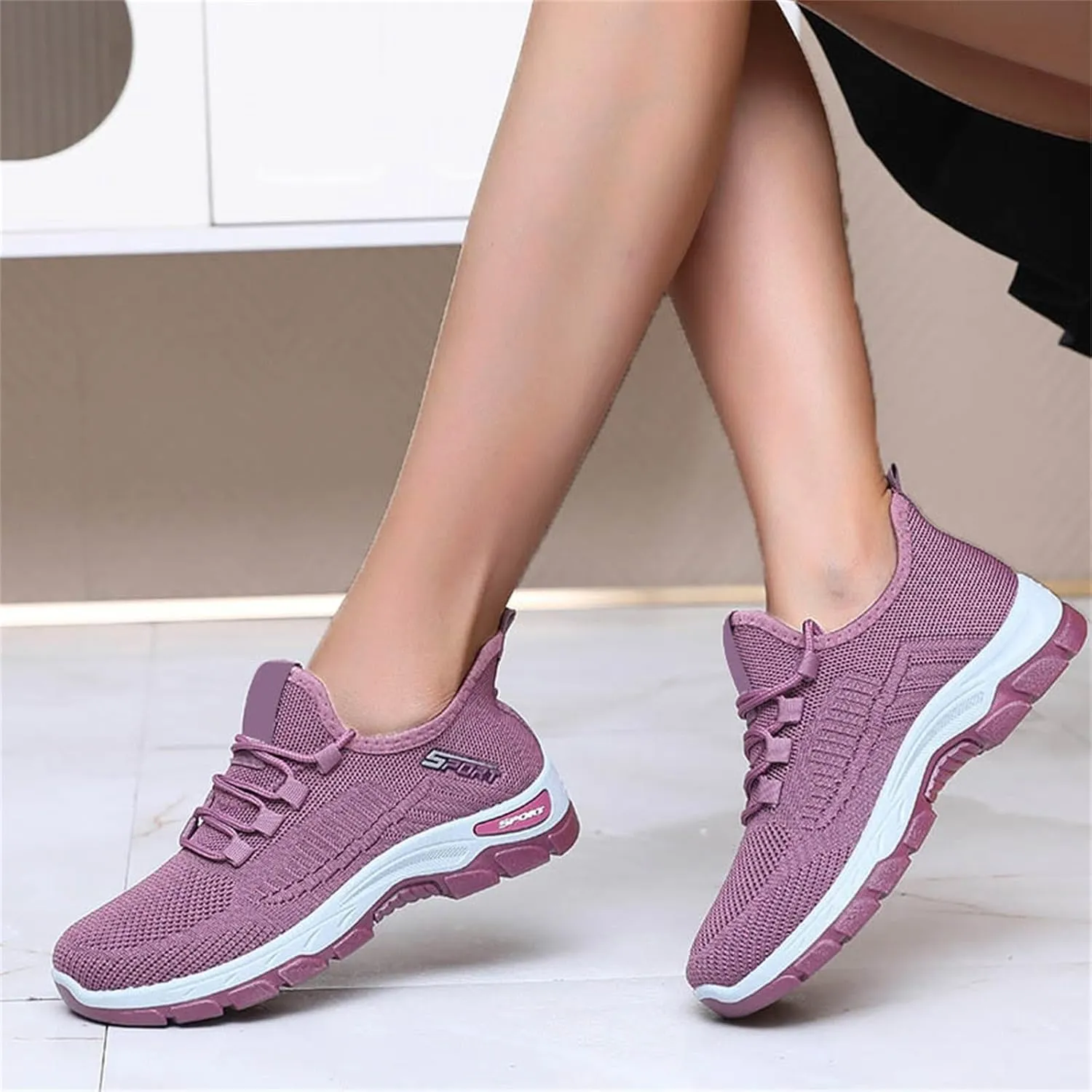 Women's Summer Breathable Walking Non Slip Sneakers Running Shoes Arch Support Walking Shoes Tennis Diabetes Breathable Gym Workouts Sneakers Lightweight Sports Fashion Casual Shoe