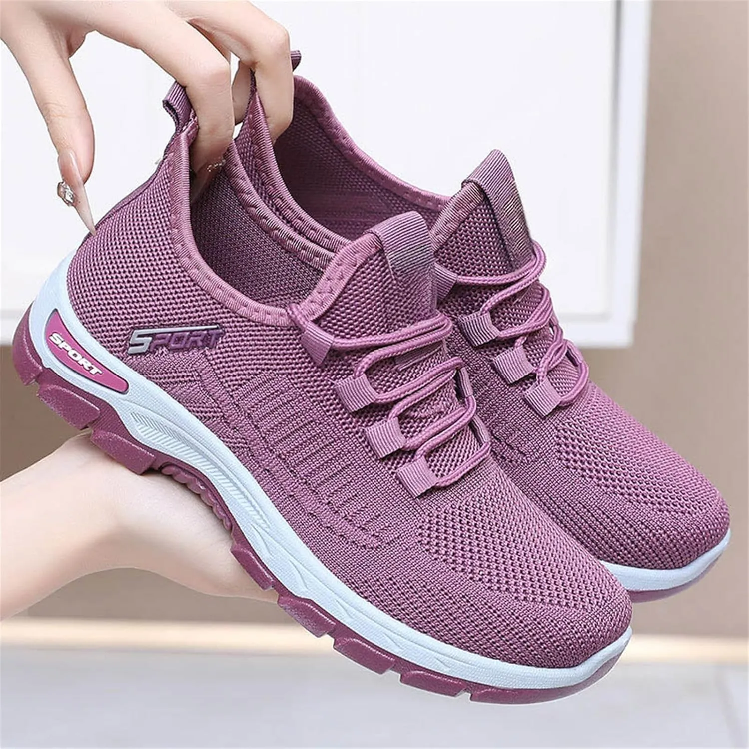 Women's Summer Breathable Walking Non Slip Sneakers Running Shoes Arch Support Walking Shoes Tennis Diabetes Breathable Gym Workouts Sneakers Lightweight Sports Fashion Casual Shoe