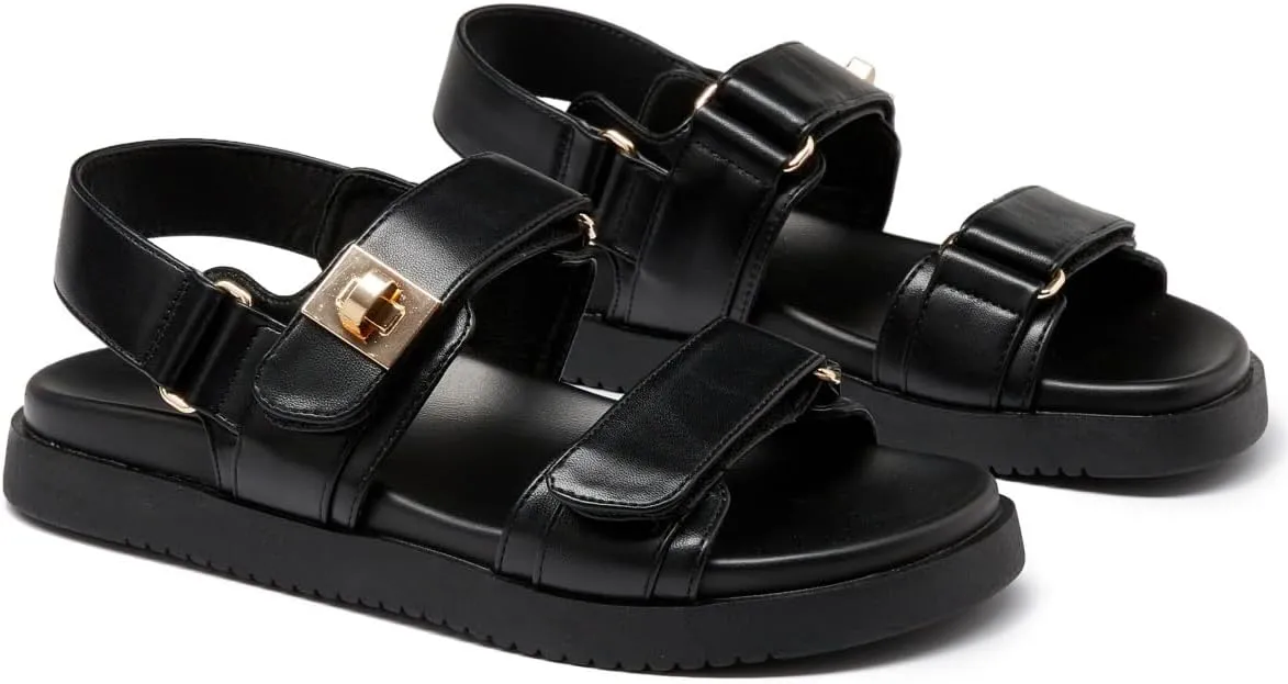 Womens Summer Sandals Casual Adjustable Arch Support Comfortable Thick Sole Flat Sandals