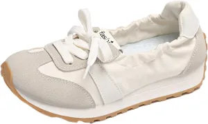 Women's Tennis Platform Sneakers,Comfortable Slip-On Walking Sneakers Shoes,Low-Top Casual Fashion Sneakers
