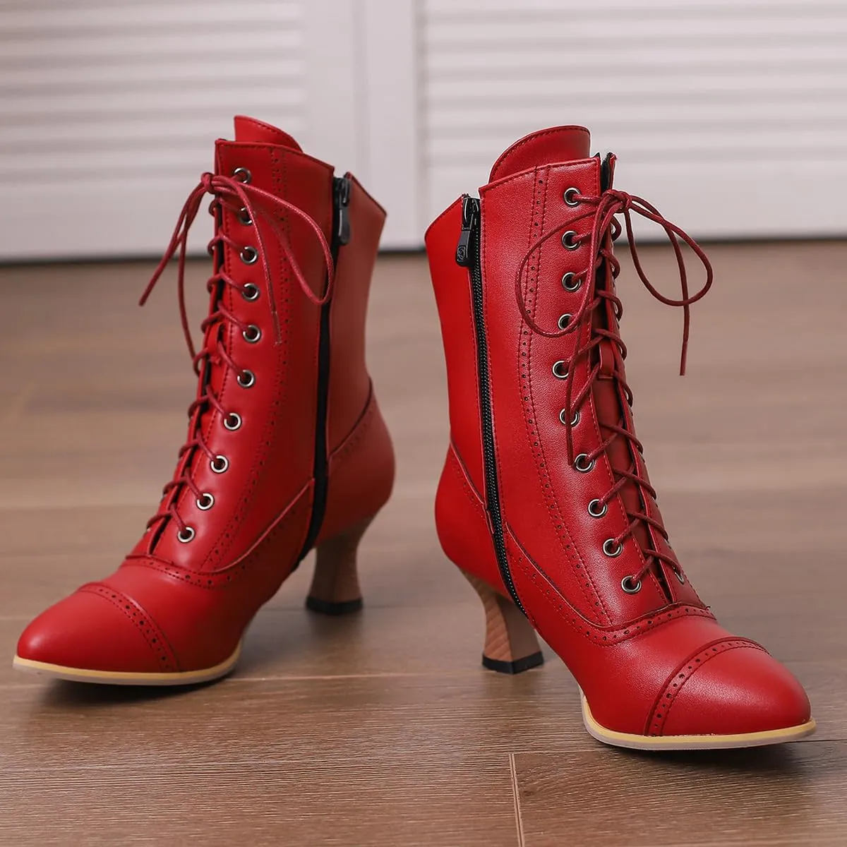 Women's Vintage Victorian Boots Kitten Heel Ankle Boots for Women