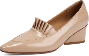 Women's Wedge Heel Pumps Patent Leather Low Heel Dress Shoes