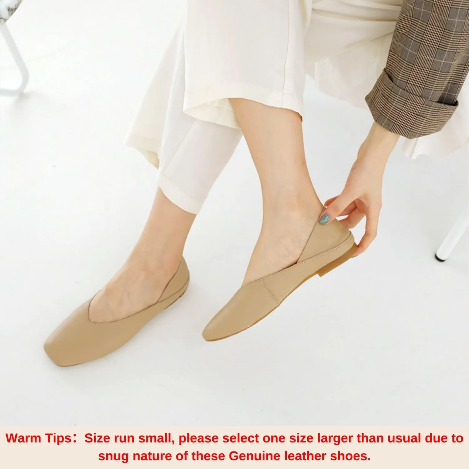 WONDERWAY Womens Foldable Ballet Flats, Comfortable Flat Breathable Ballet Shoes