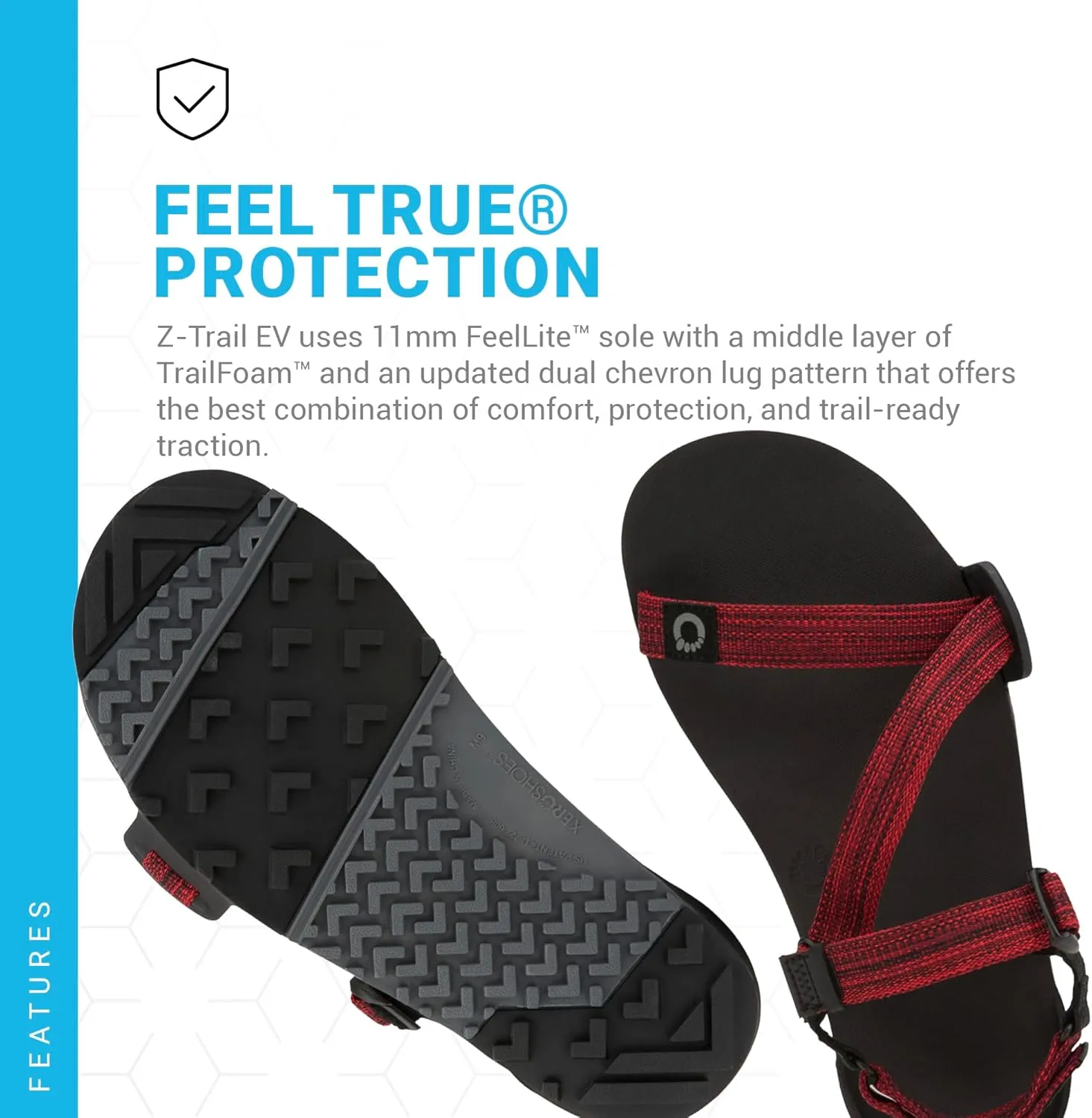 Xero Shoes Men's Z-Trail EV Barefoot Hiking Sandals