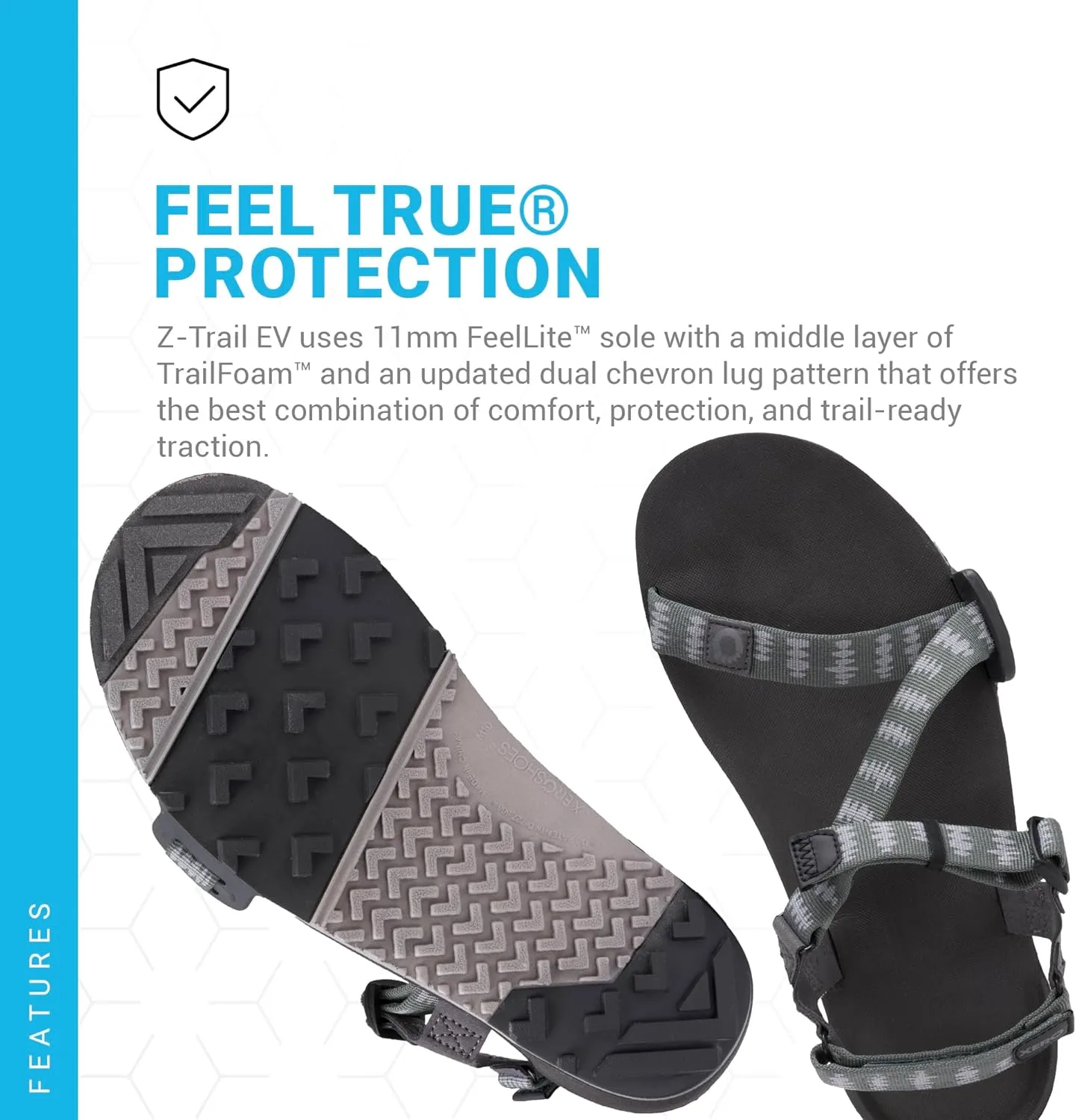 Xero Shoes Men's Z-Trail EV Barefoot Hiking Sandals