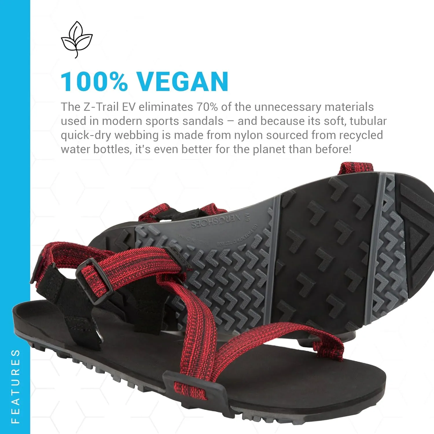 Xero Shoes Men's Z-Trail EV Barefoot Hiking Sandals