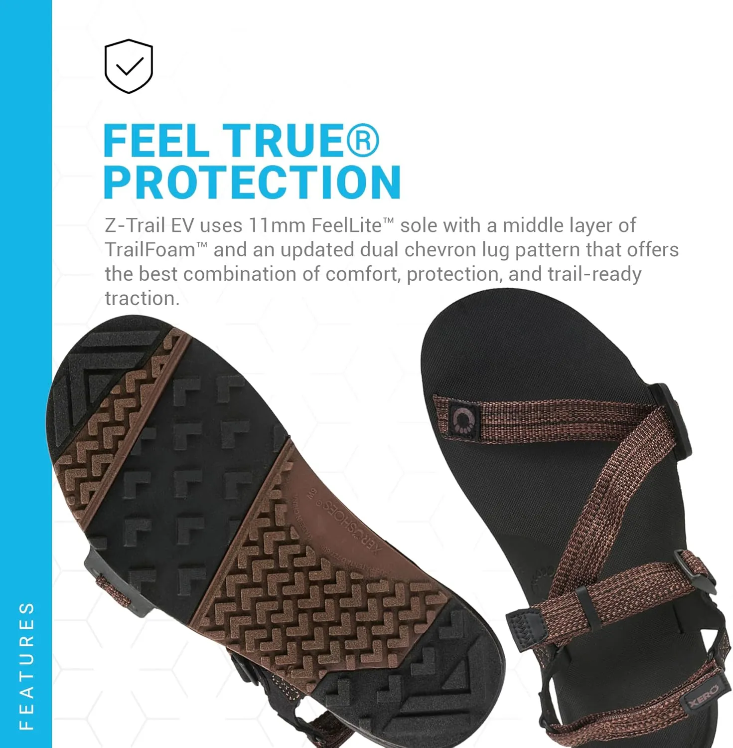 Xero Shoes Men's Z-Trail EV Barefoot Hiking Sandals