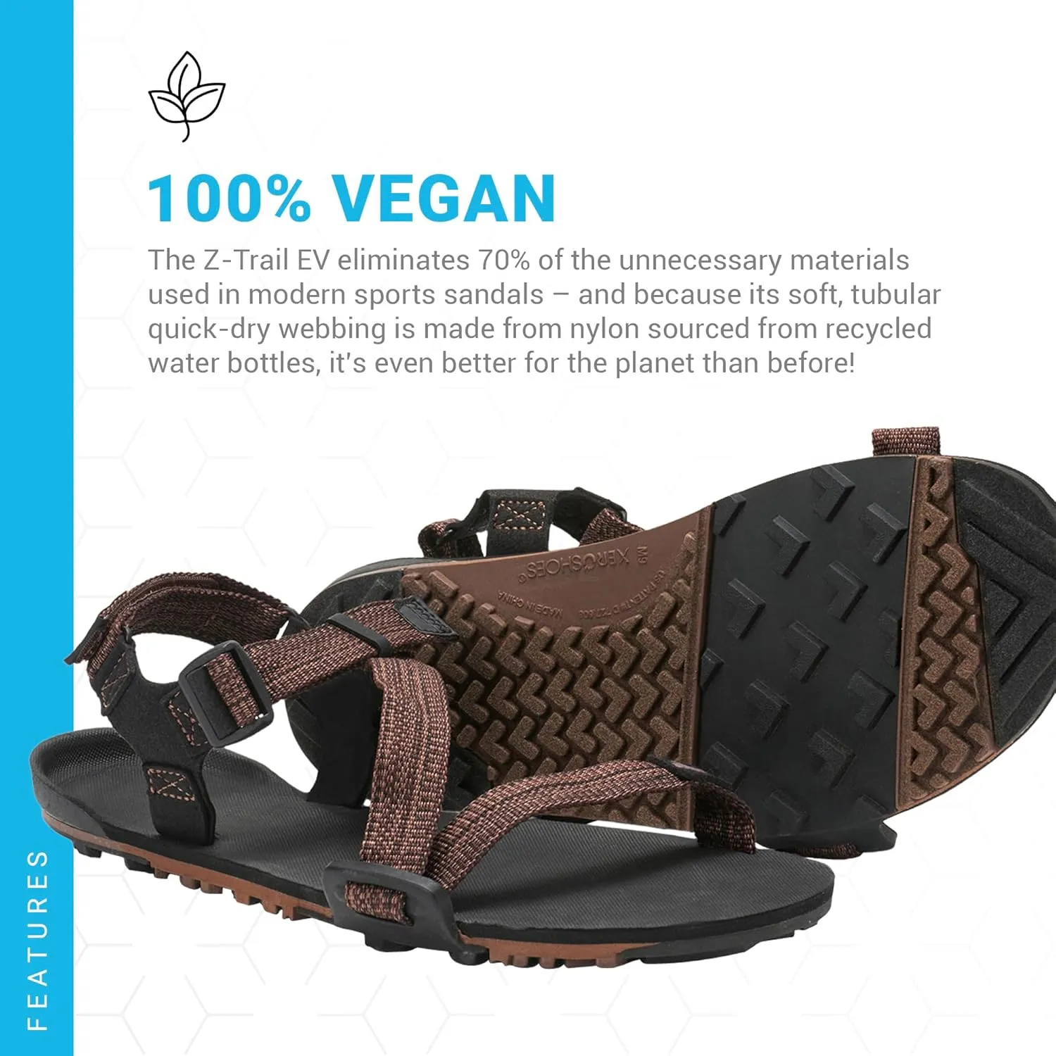 Xero Shoes Men's Z-Trail EV Barefoot Hiking Sandals