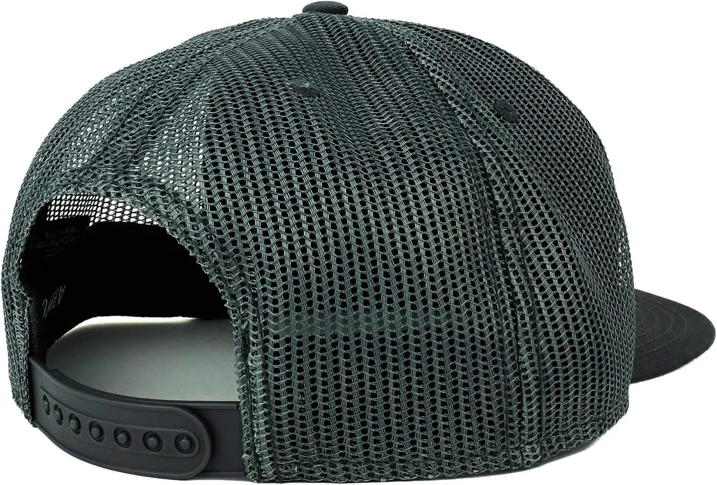 XXL Oversized Silver Anchor Patch Flatbill Mesh Snapback Cap