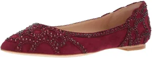 XYD Women Elegant Pointed Toe Rhinestone Flats Mesh Slip-on Crystals Wedding Bride Ballet Shoes