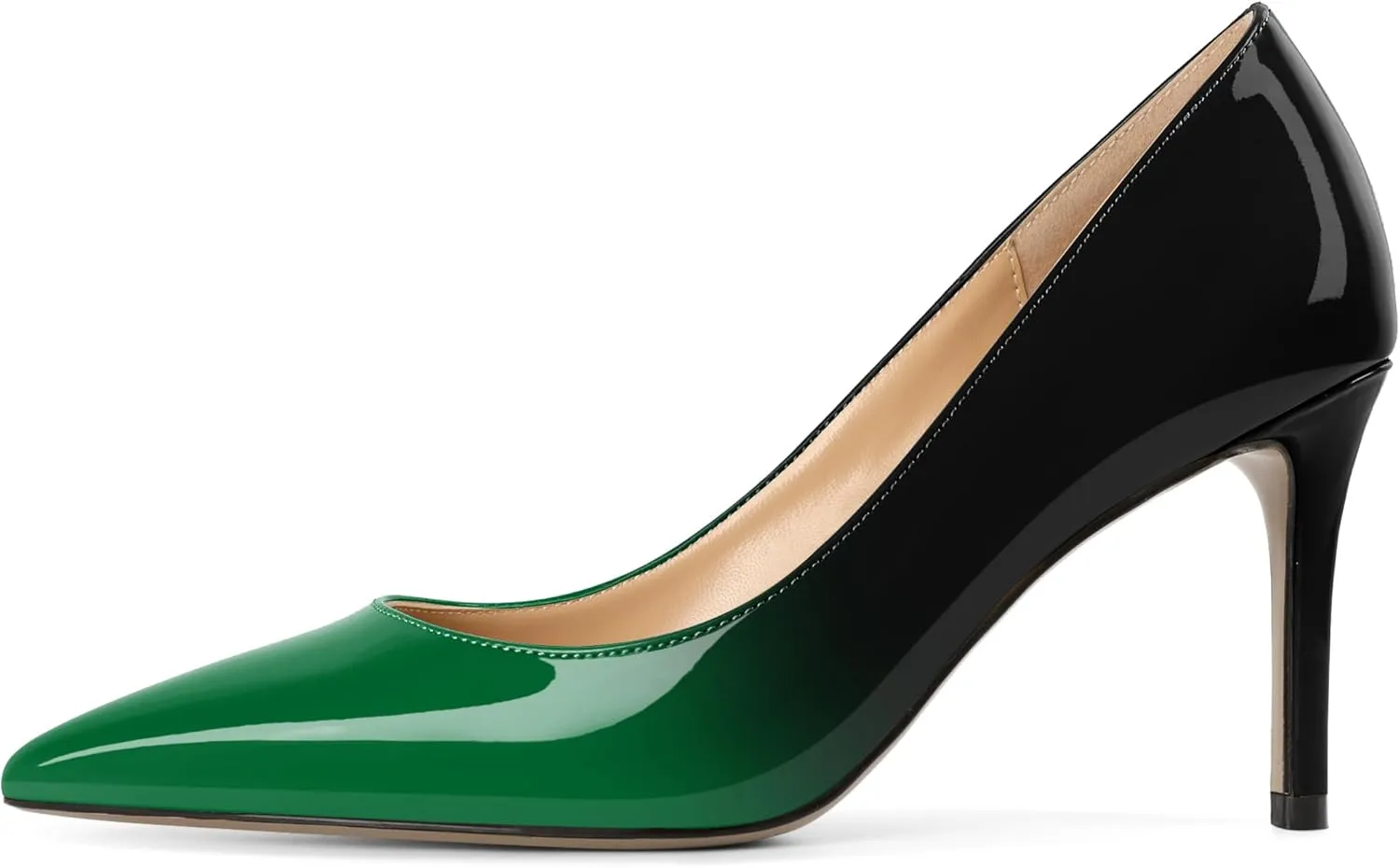 YODEKS Women's Pointed Toe High Heel Pumps Slip On Elegant Stiletto Heel Dress Shoes