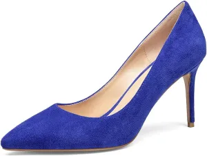 YODEKS Women's Pointed Toe High Heel Pumps Slip On Elegant Stiletto Heel Dress Shoes