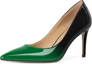 YODEKS Women's Pointed Toe High Heel Pumps Slip On Elegant Stiletto Heel Dress Shoes