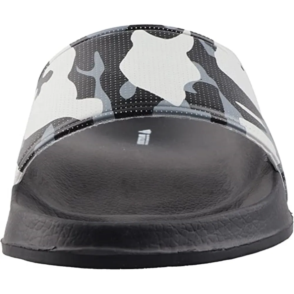 Youth Camo Soccer Slide Sandals - Black