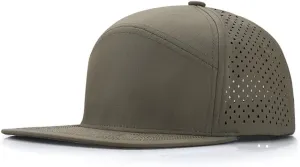 YuMENo Men's Flat Brim Baseball Cap Mesh Back Quick Dry Adjustable Performance Trucker Hats
