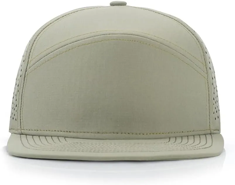 YuMENo Men's Flat Brim Baseball Cap Mesh Back Quick Dry Adjustable Performance Trucker Hats
