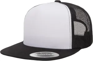 Yupoong 5-Panel YP Classic Trucker Cap | High Profile Flat Visor Snapback | OSFM | Bulk Packs Available