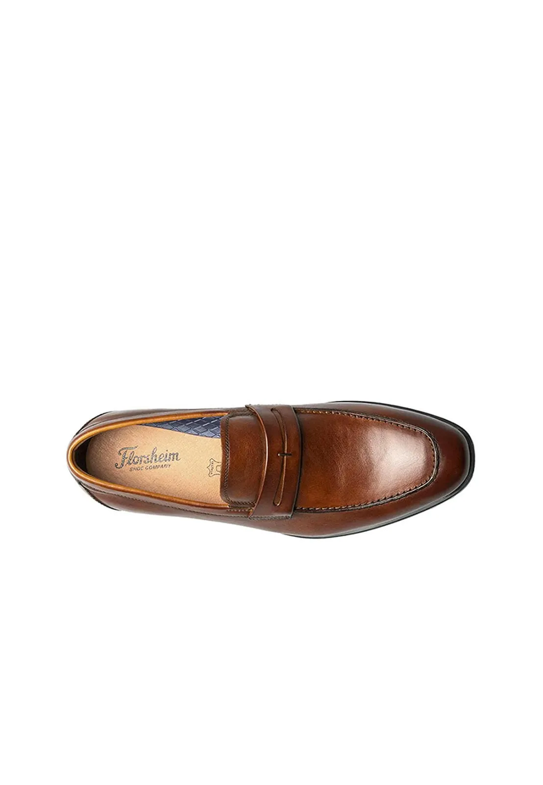 ZAFFIRO Men's Moc Toe Penny Loafer Cognac