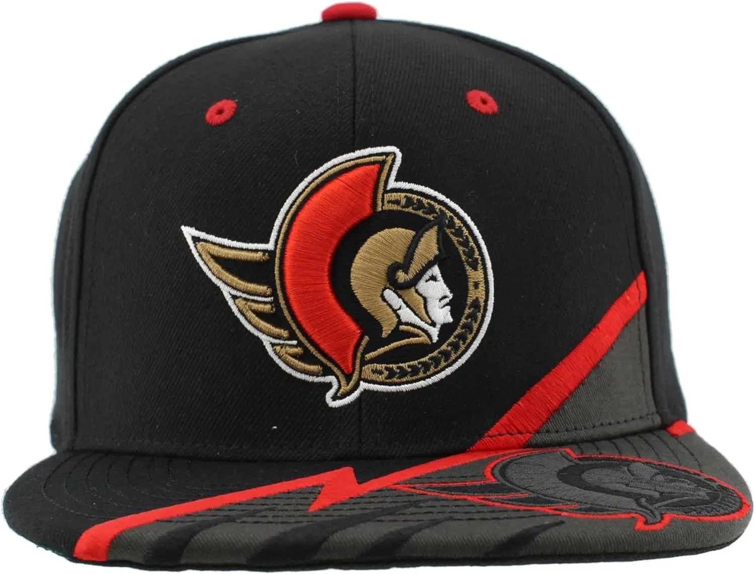 ZHATS NHL Officially Licensed Adjustable Snapback Hat Flat Bill Z11 Bolt