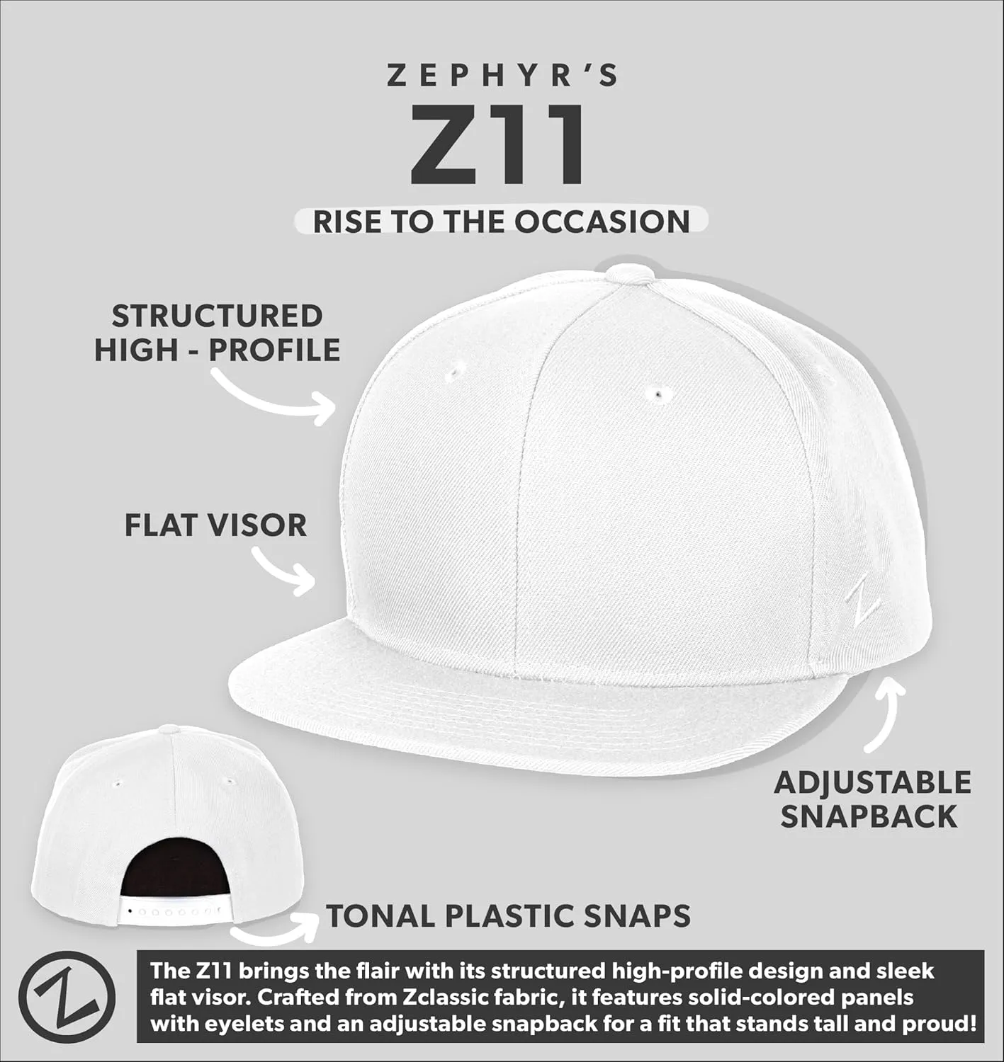 ZHATS NHL Officially Licensed Adjustable Snapback Hat Flat Bill Z11 Bolt